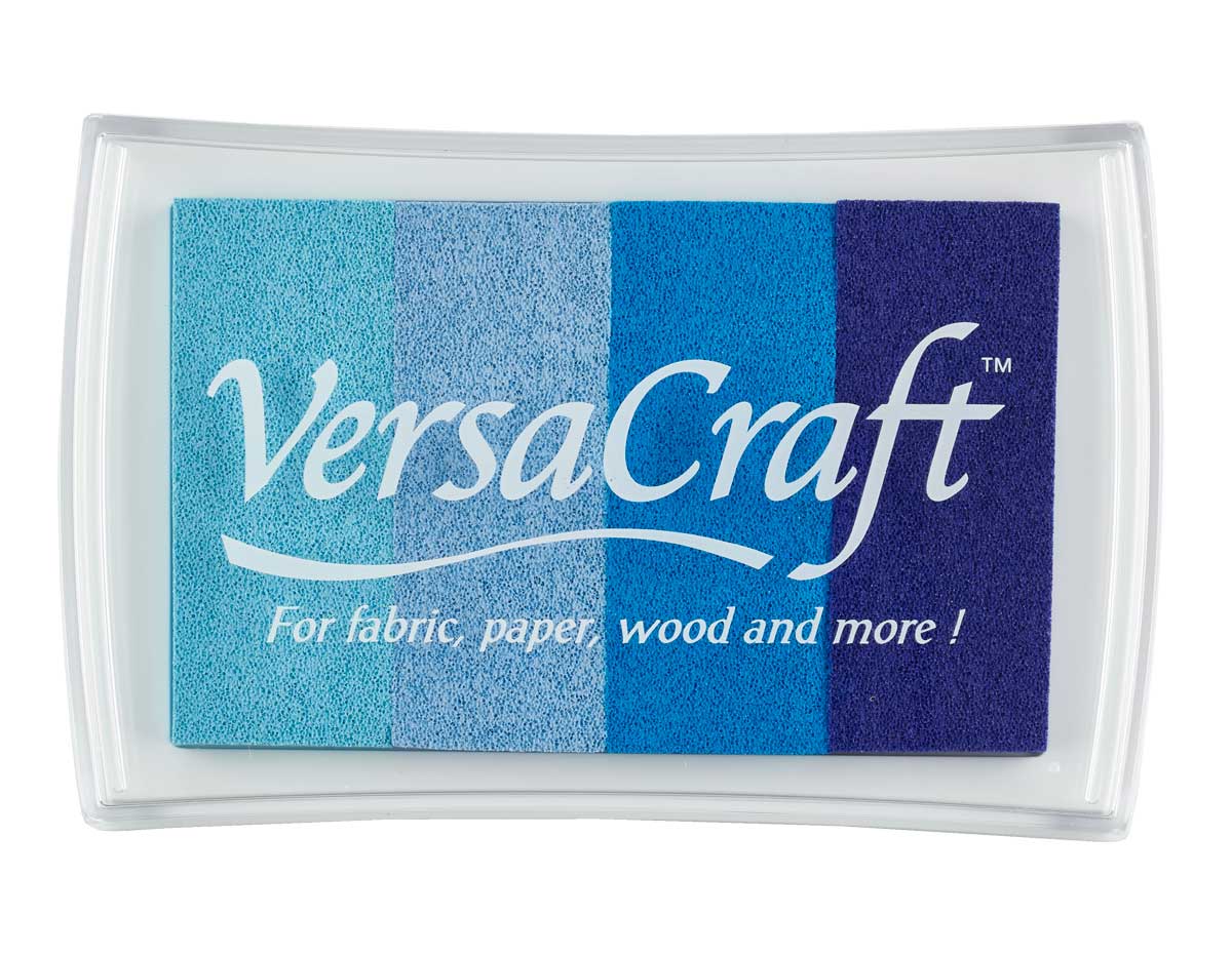 TVK-404 Tinta VERSACRAFT 4 colores opaca Tonos Azules 95x65mm Almohadilla Tsukineko