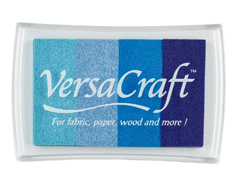 TVK-404 Tinta VERSACRAFT 4 colores opaca Tonos Azules 95x65mm Almohadilla Tsukineko - Ítem