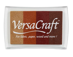 TVK-406 Tinta VERSACRAFT 4 colores opaca Tonos marron tierra 95x65mm Almohadilla Tsukineko - Ítem