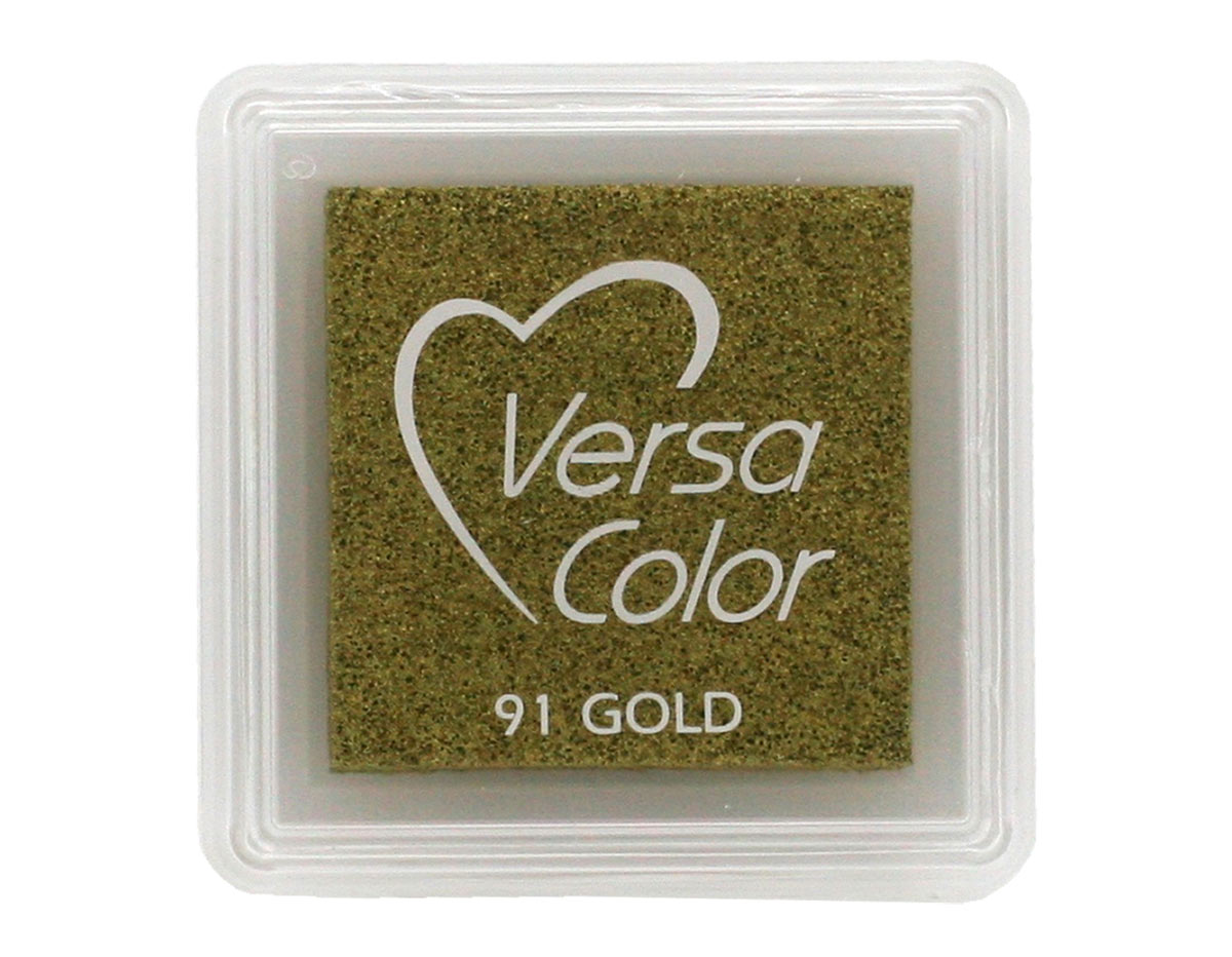 TVS-91 Tinta VERSACOLOR OPACA Oro 33x33mm Almohadilla pequena *Base de aceite Tsukineko