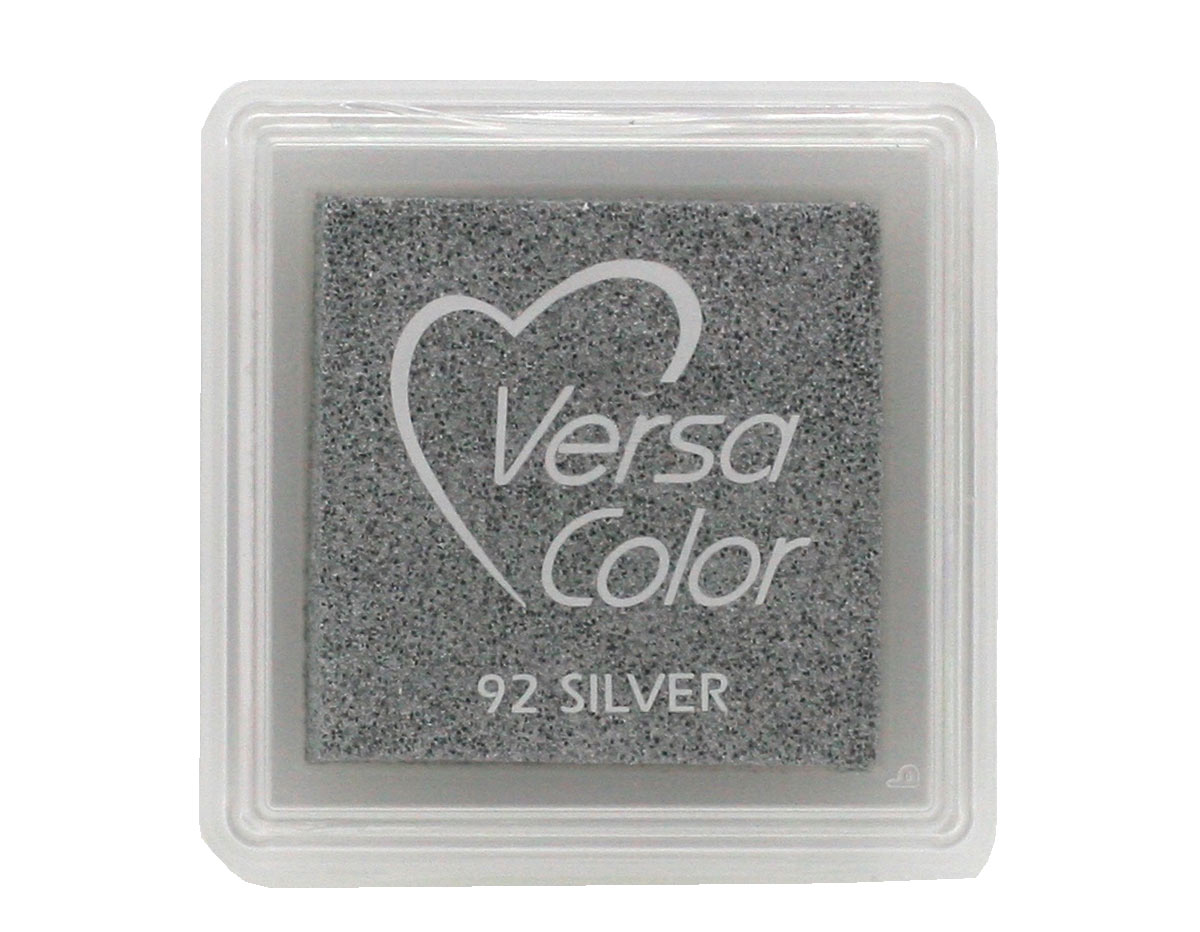 TVS-92 Tinta VERSACOLOR OPACA Plata 33x33mm Almohadilla pequena *Base de aceite Tsukineko