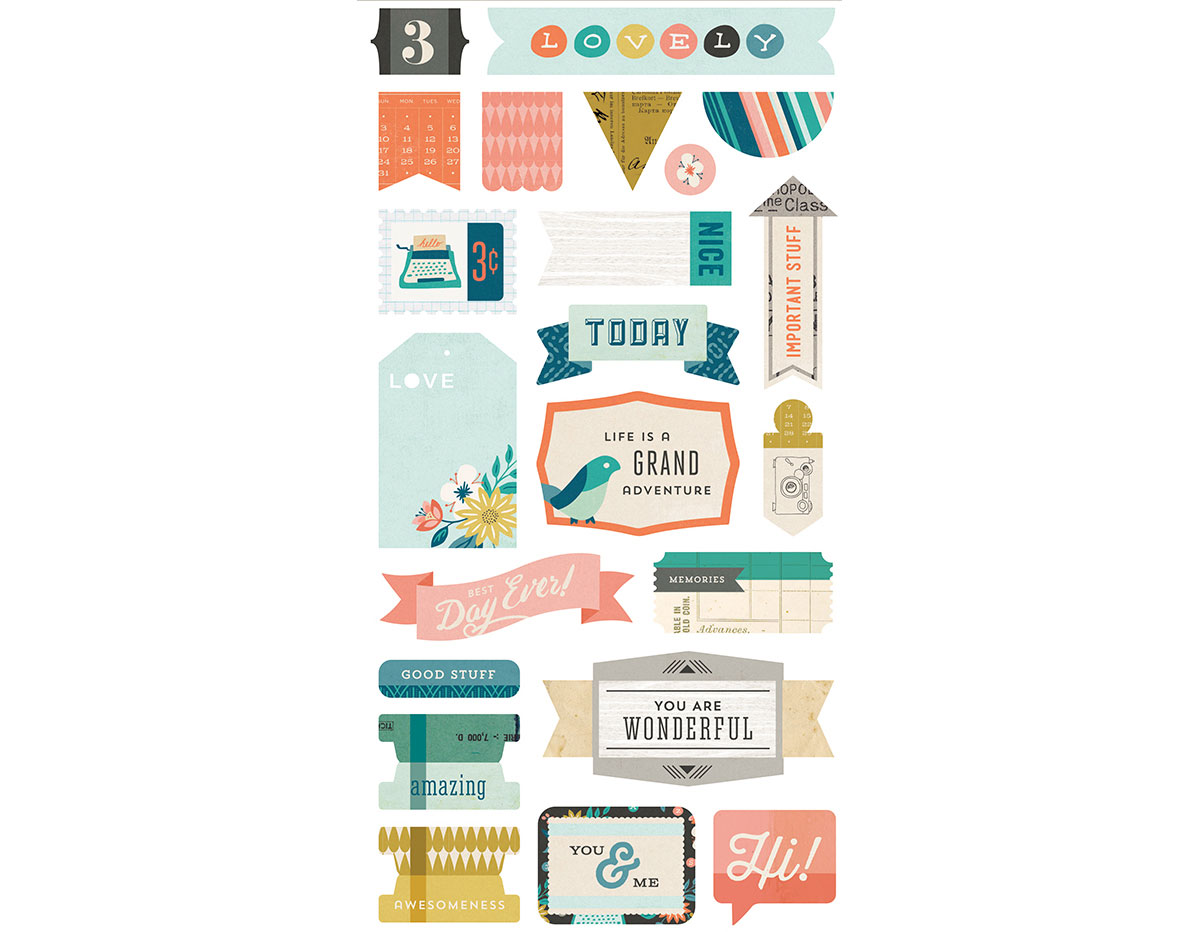 TYP-5006 Pegatinas titulos TYPE SET Basic Grey