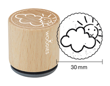 W27002 Tampon en bois et caoutchouc nuageux diam 33x30mm Woodies - Article