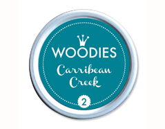W99002 Almohadilla de tinta Carribean Creek diam 38x22mm Woodies - Ítem