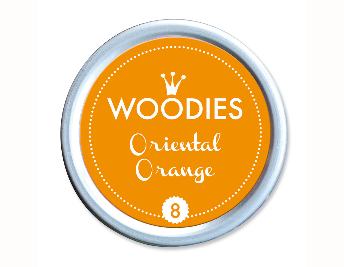 W99008 Almohadilla de tinta Oriental Orange diam 38x22mm Woodies
