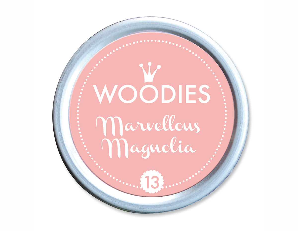 W99013 Tampon encreur Marvellous Magnolia diam 38x22mm Woodies