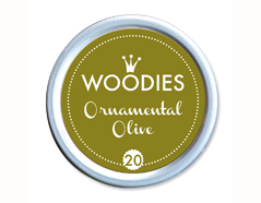 W99020 Almohadilla de tinta Ornamental Olive diam 38x22mm Woodies - Ítem