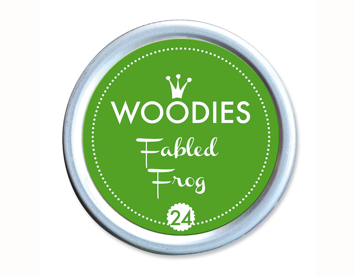 W99024 Almohadilla de tinta Fabled Frog diam 38x22mm Woodies