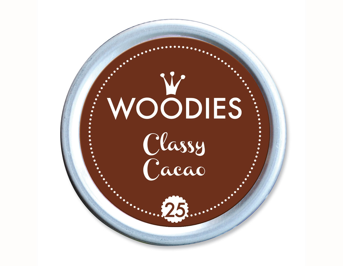 W99025 Almohadilla de tinta Classic Cacaco diam 38x22mm Woodies