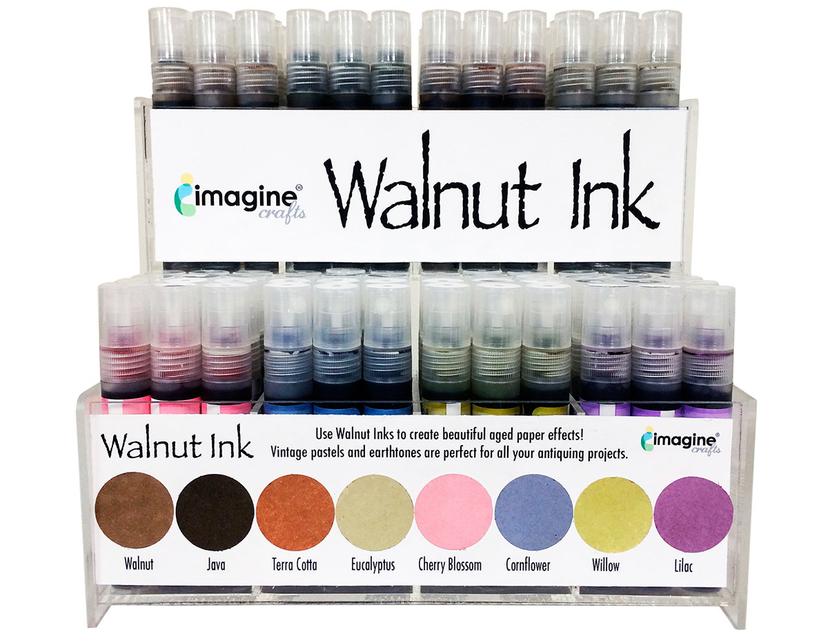 WI-096-001 Set 96 encres effet vieilli display Walnut Ink