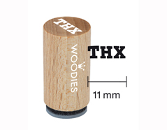 WM0101 Tampon mini en bois et caoutchouc THX diam 15x25mm Woodies - Article
