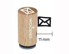 WM0105 Sello mini de madera y caucho sobre diam 15x25mm Woodies - Ítem