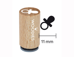 WM0604 Tampon mini en bois et caoutchouc tetine diam 15x25mm Woodies - Article