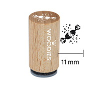 WM1301 Sello mini de madera y caucho caramelo diam 15x25mm Woodies - Ítem