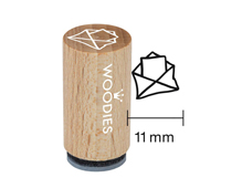 WM1302 Sello mini de madera y caucho sobre diam 15x25mm Woodies - Ítem