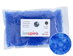 Z14254 Rocaille de verre ronde glace bleu clair 3 0mm 500gr Sachet Innspiro - Article