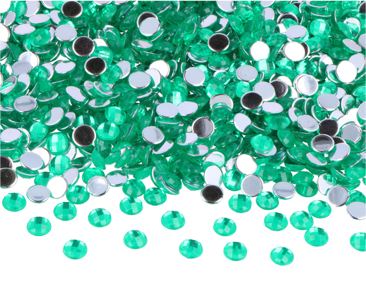 Z2000605 Gemmes decoratives acryliques cercle vert 6mm 5000u Innspiro