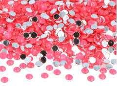 Z2000608 Gemas decorativas acrilicas circulo rosa fluor 6mm 5000u Aprox Innspiro - Ítem