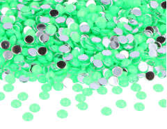 Z2000609 Gemas decorativas acrilicas circulo verde fluor 6mm 5000u Aprox Innspiro - Ítem