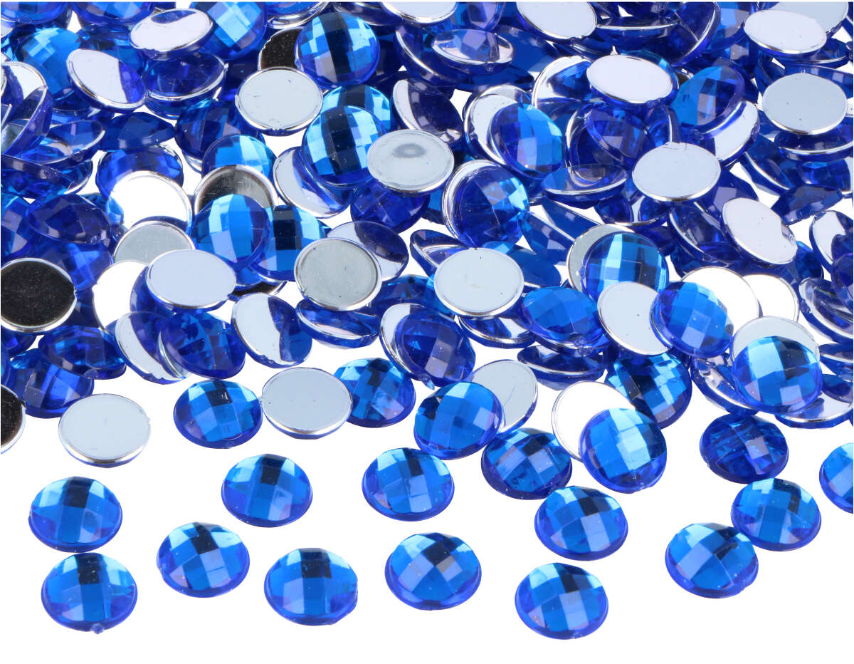 Z2001004 Gemas decorativas acrilicas circulo azul 10mm 2000u Aprox Innspiro