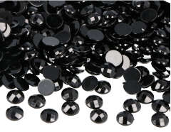 Z2001006 Gemmes decoratives acryliques cercle noir opaque 10mm 2000u Innspiro - Article
