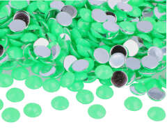 Z2001009 Gemas decorativas acrilicas circulo verde fluor 10mm 2000u Aprox Innspiro - Ítem