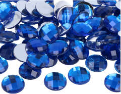 Z2001804 Gemas decorativas acrilicas circulo azul 18mm 200u Aprox Innspiro - Ítem