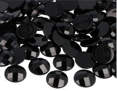 Z2001806 Gemmes decoratives acryliques cercle noir opaque 18mm 200u Innspiro - Article