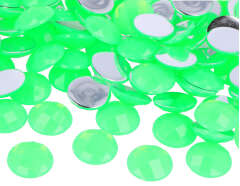 Z2001809 Gemas decorativas acrilicas circulo verde fluor 18mm 200u Aprox Innspiro - Ítem