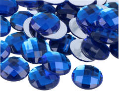 Z2002504 Gemas decorativas acrilicas circulo azul 25mm 100u Aprox Innspiro - Ítem