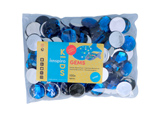 Z2002504 Gemas decorativas acrilicas circulo azul 25mm 100u Aprox Innspiro - Ítem1