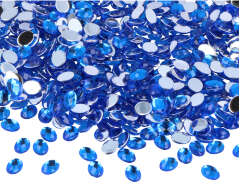 Z2100804 Gemas decorativas acrilicas oval azul 6x8mm 5000u Aprox Innspiro - Ítem