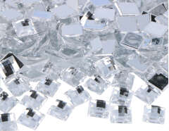Z2151202 Gemas decorativas acrilicas cuadrado transparente 12x12mm 500u Aprox Innspiro - Ítem