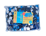 Z2151604 Gemas decorativas acrilicas cuadrado azul 16x16mm 500u Aprox Innspiro - Ítem1