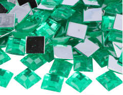 Z2151605 Gemmes decoratives acryliques carre vert 16x16mm 500u Innspiro - Article