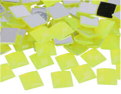 Z2151607 Gemmes decoratives acryliques carre jaune fluor 16x16mm 500u Innspiro - Article
