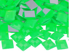 Z2151609 Gemas decorativas acrilicas cuadrado verde fluor 16x16mm 500u Aprox Innspiro - Ítem