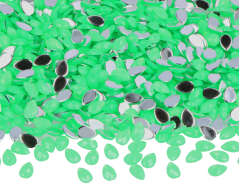 Z2200809 Gemas decorativas acrilicas gota verde fluor 5x8mm 5000u Aprox Innspiro - Ítem