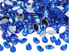 Z2201304 Gemas decorativas acrilicas gota azul 8x13mm 2000u Aprox Innspiro - Ítem
