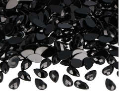 Z2201306 Gemmes decoratives acryliques goutte noir opaque 8x13mm 2000u Innspiro - Article