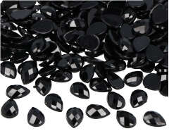 Z2201406 Gemmes decoratives acryliques goutte noir opaque 10x14mm 1000u Innspiro - Article