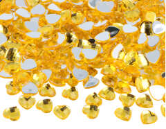 Z2301003 Gemas decorativas acrilicas corazon amarillo 10x10mm 1000u Aprox Innspiro - Ítem
