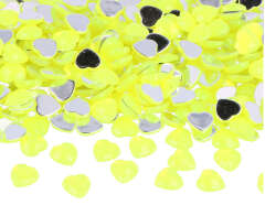 Z2301007 Gemmes decoratives acryliques coeur jaune fluor 10x10mm 1000u Innspiro - Article