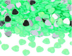 Z2301009 Gemmes decoratives acryliques coeur vert fluor 10x10mm 1000u Innspiro - Article