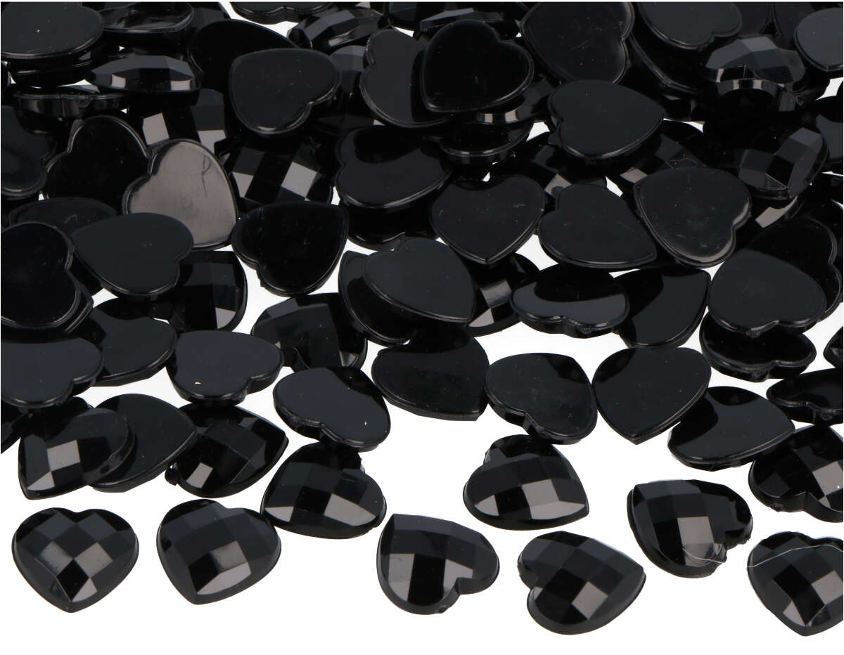 Z2301406 Gemmes decoratives acryliques noir opaque 14x14mm 500u Innspiro