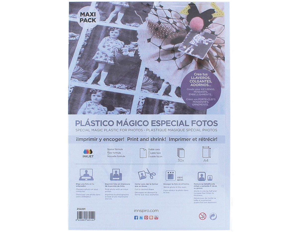 Hojas especial fotos plastico magico INKJET Manualidades 52201