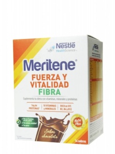 MERITENE FIBRA 14X35 G CHOCOLATE