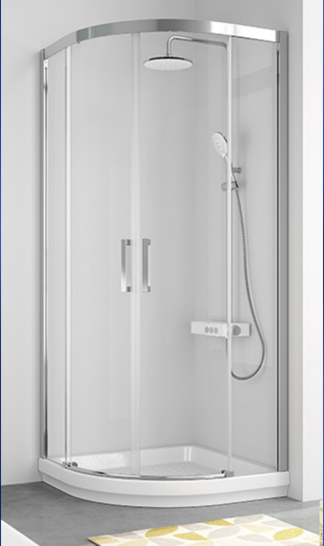 Mampara de ducha circular de puertas correderas AL/CDC400