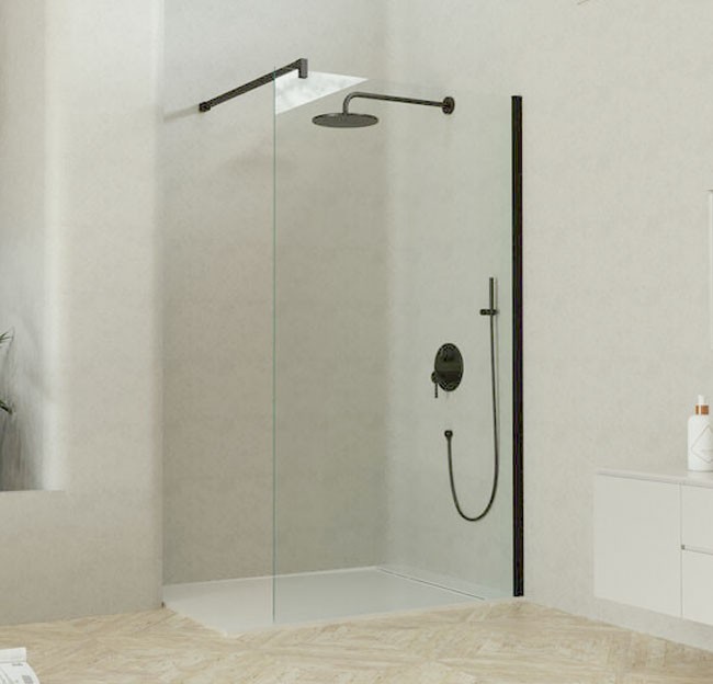 Mampara de ducha fija Fado cristal 6 mm Profiltek 