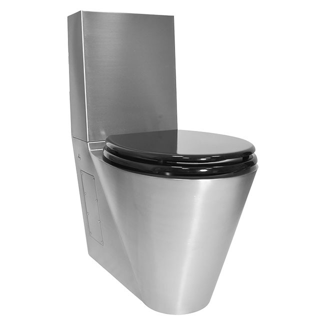 Inodoro con cisterna en acero inox. bacteriostático Mediclinics